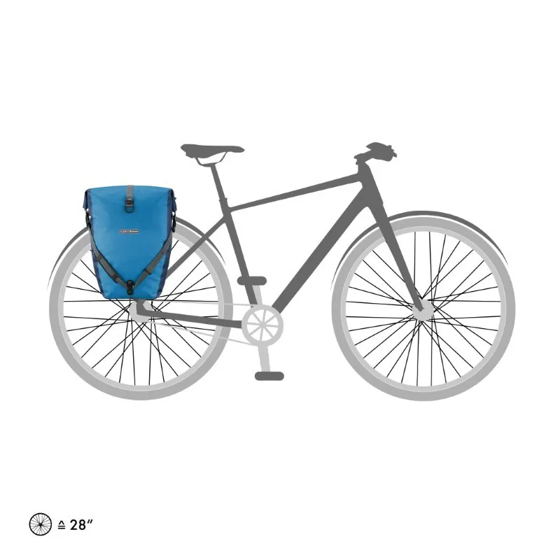 Ortlieb Back Roller Plus QL2.1 40L Bicycle Panniers - Pair - Dusk Blue/Denim -4